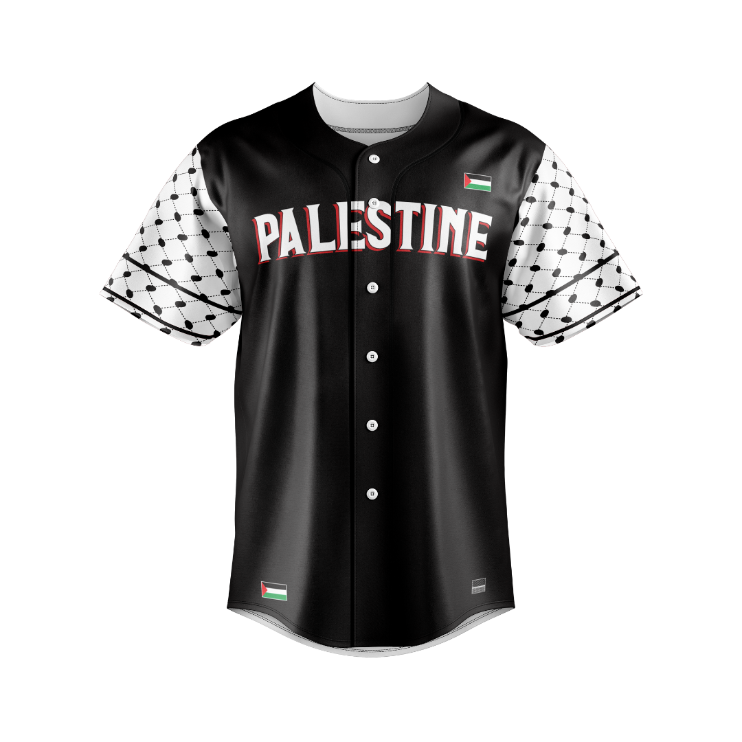 Palestine V1 Black Baseball Jersey