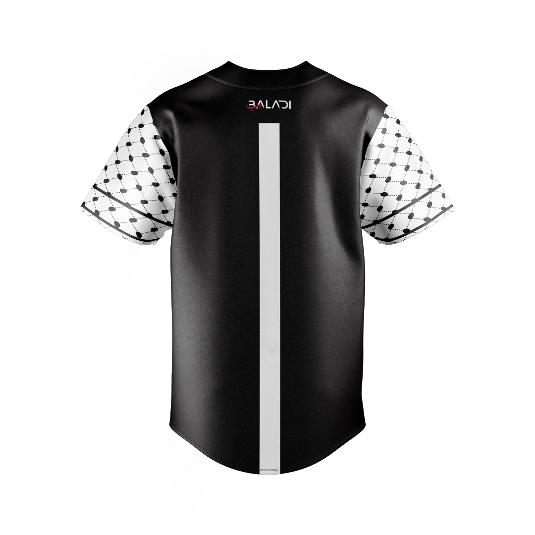 Palestine V1 Black Baseball Jersey