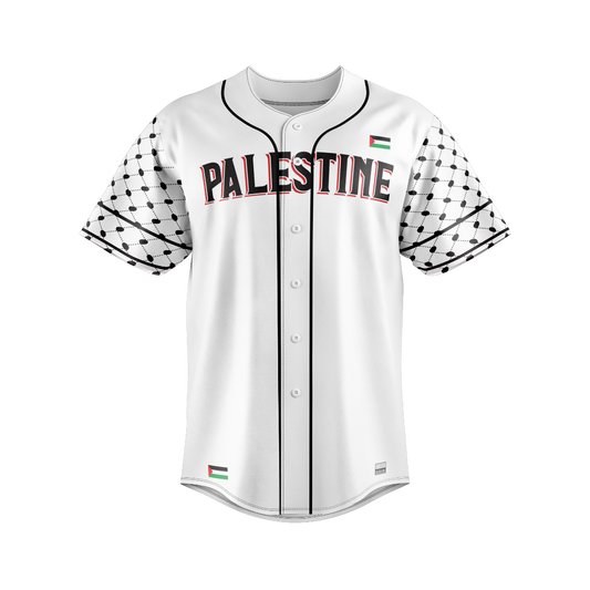 Palestine V1 White Baseball Jersey